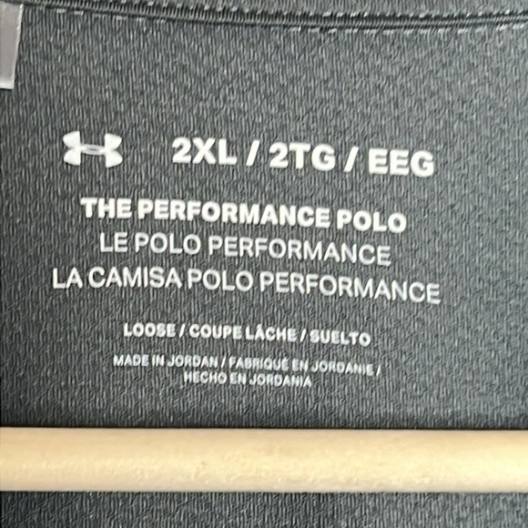 UNDER ARMOUR 2XL THE PERFORMANCE POLO LOOSE FIT GRAY POLO SHIRT - Picture 3 of 7